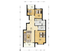洋房 一梯两天 南北通透  央企社区-涿州华融现代城户型图