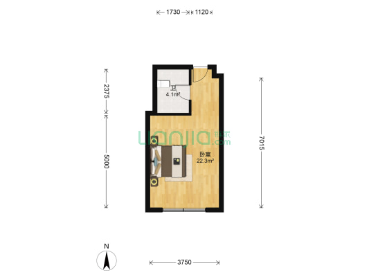 邻里花园 1室0厅1卫 40平方