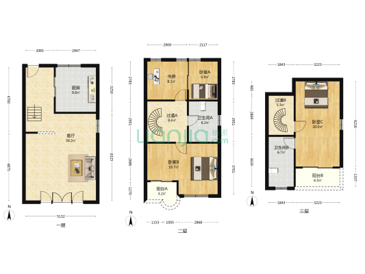 永嘉路386弄 4室1厅2卫 146平方