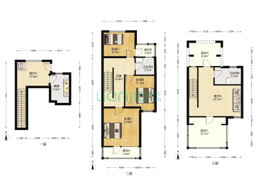 世茂萨拉曼卡二期 3室2厅2卫 121平方