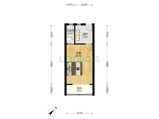 定海路170弄 1室0厅1卫 33平方