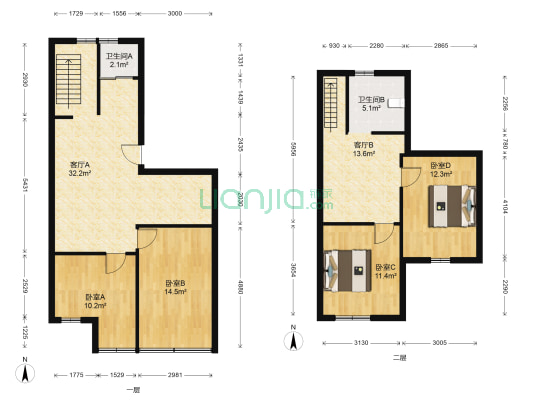 人民路162号 4室2厅2卫 75平方