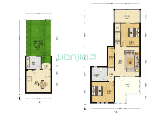 牛驼温泉孔雀城梦泉苑 2室2厅1卫 105平方