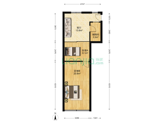 建设新村(梁溪区) 2室1厅0卫 53平方