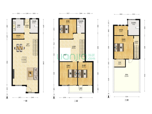 顺驰泊林三期 4室1厅3卫 211平方