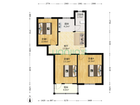 东港新村 3室1厅1卫 75平方