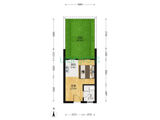 东海明珠 1室0厅1卫 66平方