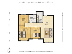 鸿坤理想尔湾 3室2厅 南 北-涿州鸿坤理想尔湾户型图