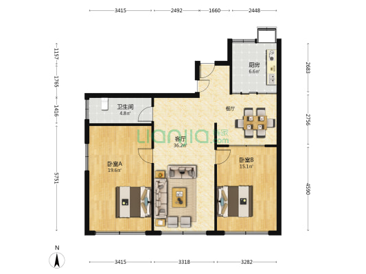 文化旅游和新闻出版局樊城家属院 2室1厅1卫 116平方