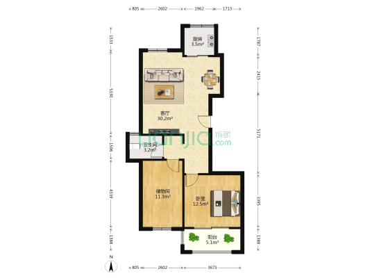 盈佳香荷湾 1室1厅1卫 99平方