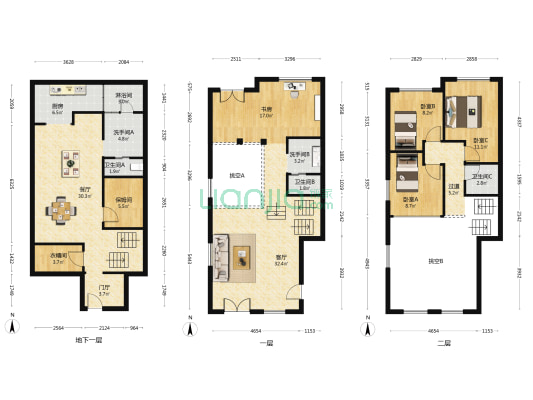 汤臣怡园 4室2厅6卫 145平方