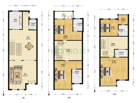 檀宫 4室2厅5卫 239平方