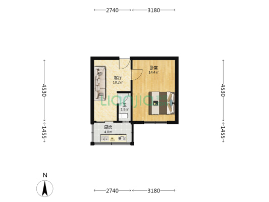 正阳楼 1室1厅1卫 39平方
