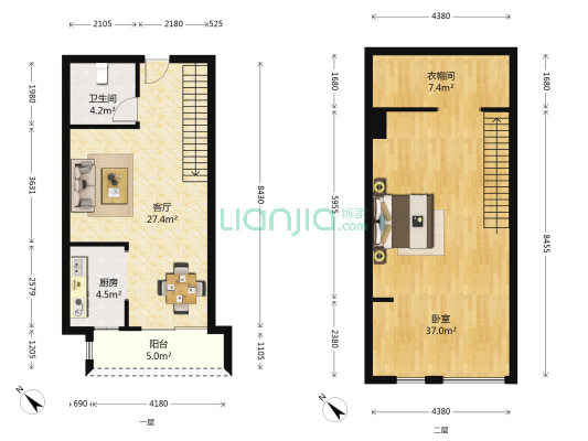 绿地缤纷熙街 1室1厅1卫 52平方