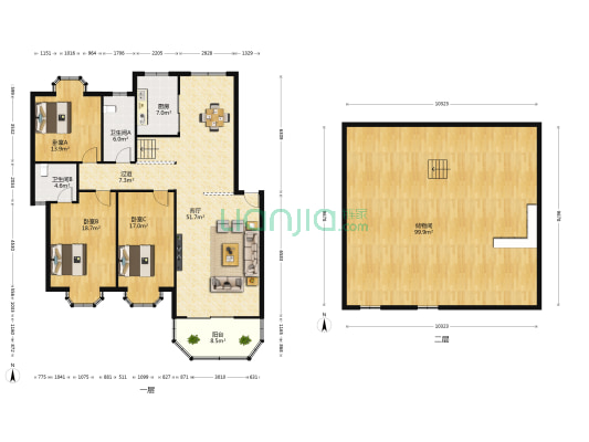 新建明珠花园 3室1厅2卫 196平方