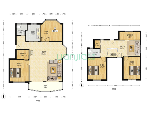 望京欧院 4室2厅2卫 185平方