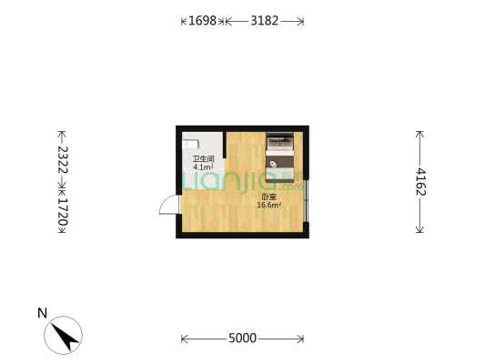 海旅大厦 1室0厅1卫 31平方