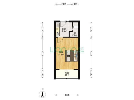 开鲁路31弄 1室0厅1卫 33平方