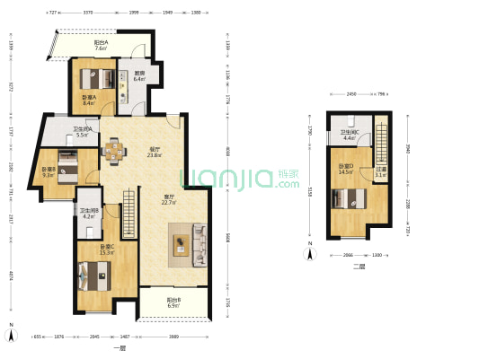飞晟文汇 4室2厅3卫 142平方