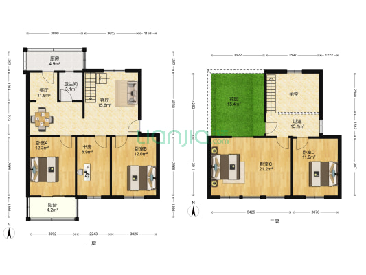 合工大宿舍东院 5室2厅1卫 126平方