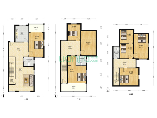 黑山东小区 7室1厅3卫 170平方