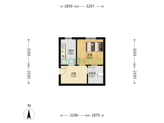 民政厅干休所 1室0厅1卫 35平方