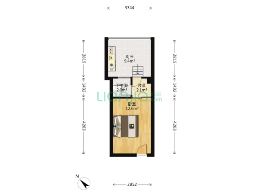 金沙路13号 1室0厅1卫 29平方