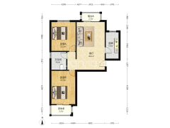 京港澳高速旁边 钻石商圈 南北两居室-涿州名流美域户型图