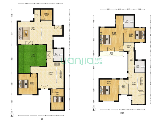 塘家湾 5室1厅3卫 373平方