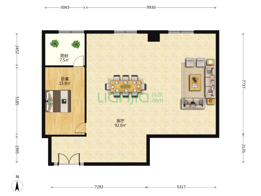 洪广大酒店 1室1厅0卫 170平方