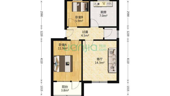 外贸职工宿舍二手房实景图