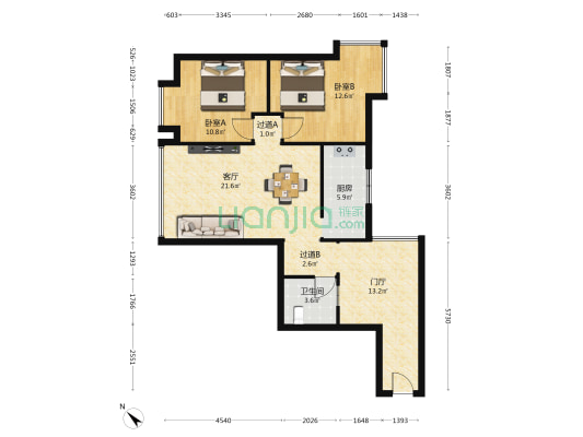 水木宜家 2室1厅1卫 81平方