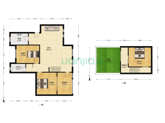 万科双水岸 3室1厅1卫 96平方