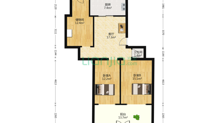 电力宿舍二手房实景图