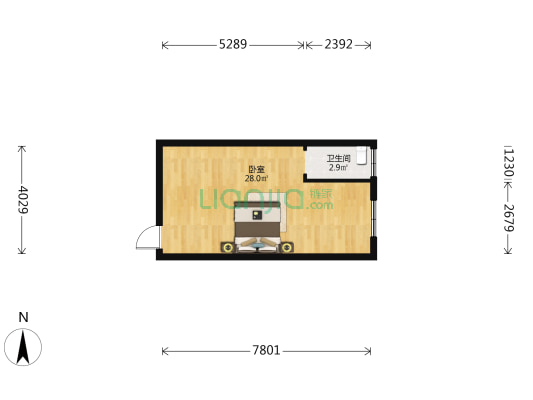 环球商务中心 1室0厅1卫 43平方