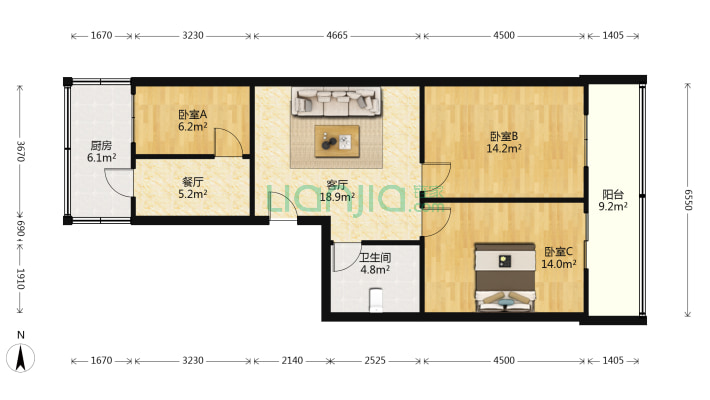 北大街1号院二手房实景图