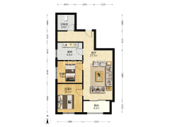 东林家园 2室2厅 南 西-涿州东林家园户型图