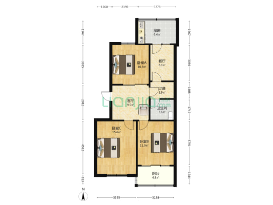 电力设备厂东院 3室2厅1卫 72平方