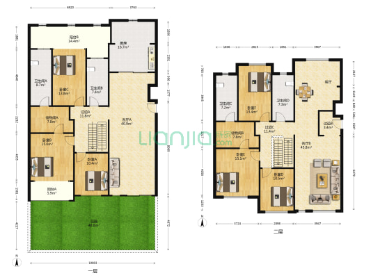 珑台 6室2厅4卫 152平方
