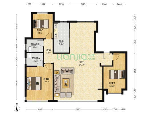 云和赋和露府 3室1厅2卫 153平方