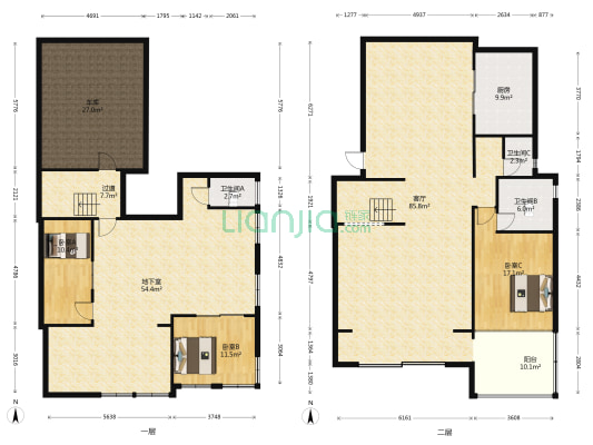 常熟世茂世纪中心 3室1厅3卫 260平方