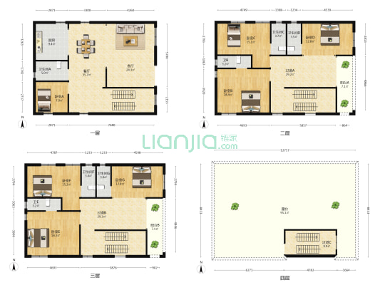 信义街 7室2厅7卫 312平方