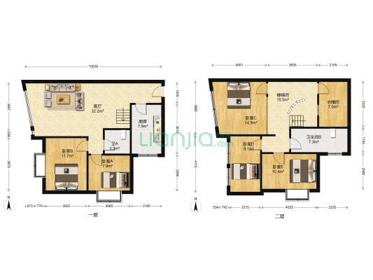 奥运花园 5室1厅2卫 138平方