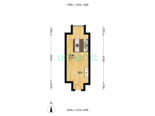 东望中心 1室0厅0卫 31平方