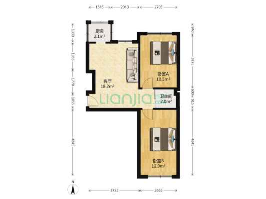 桃源春晖一期 2室1厅1卫 62平方