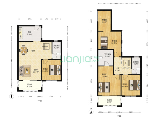 新希望白麓城郦璟苑 4室1厅3卫 118平方