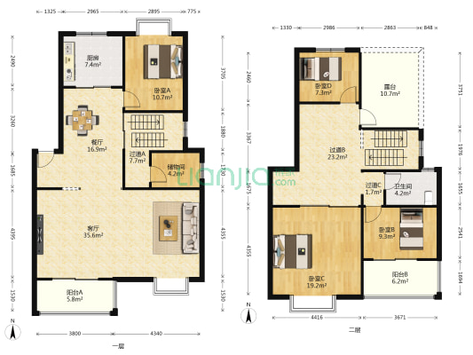 悉尼阳光 4室2厅1卫 185平方