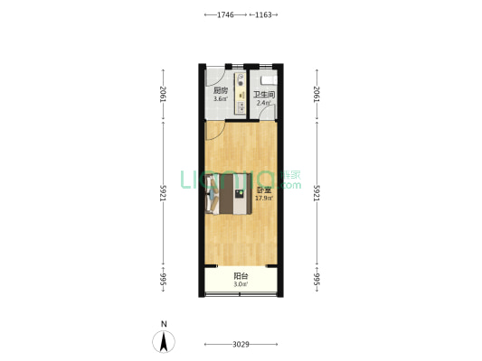 武定西路1251弄 1室0厅1卫 35平方