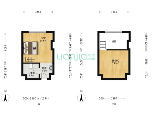 荣兴国际大厦 1室0厅1卫 33平方