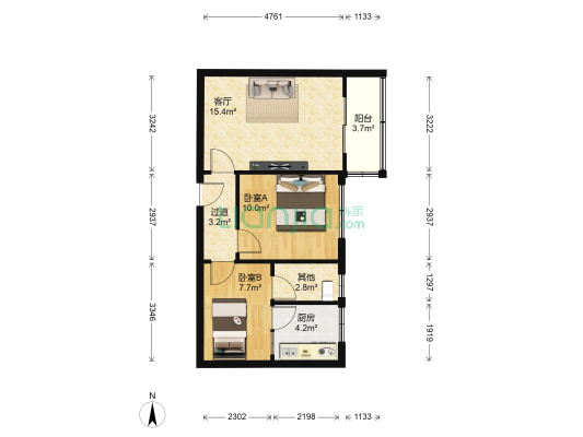 小汽车修理厂家属院（天水南路） 2室1厅0卫 49平方